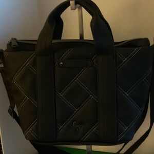 Lug Black Quilted Crossbody Bag